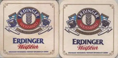 Bierdeckel quadratisch - Erdinger