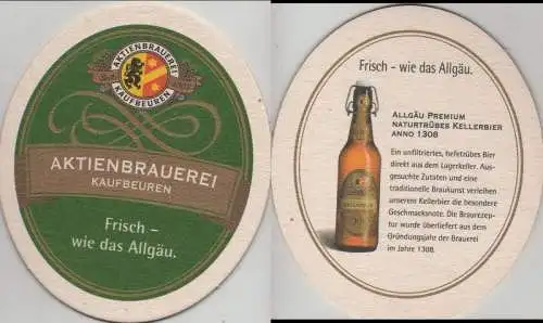 Bierdeckel oval - Aktien-Brauerei, Kaufbeuren