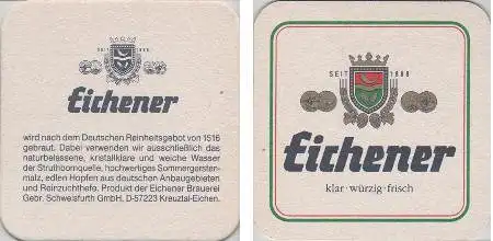 Bierdeckel quadratisch - Eichener - Kreuztal-Eichen