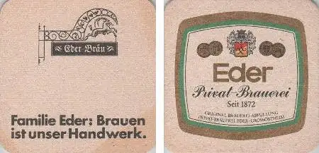 Bierdeckel quadratisch - Eder Familie - Brauen ist Handwerk