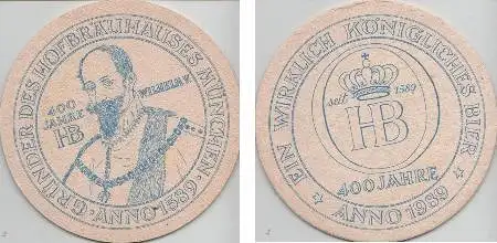 Bierdeckel rund - Hofbräuhaus München - Wilhelm V.