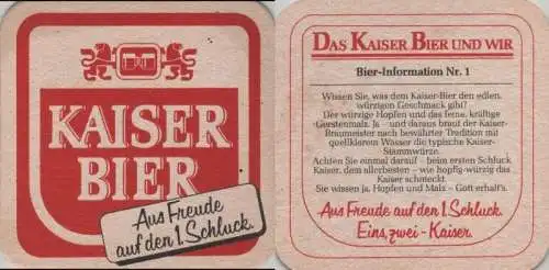 Bierdeckel quadratisch - Kaiser