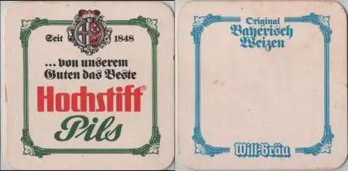 Bierdeckel quadratisch - Hochstift