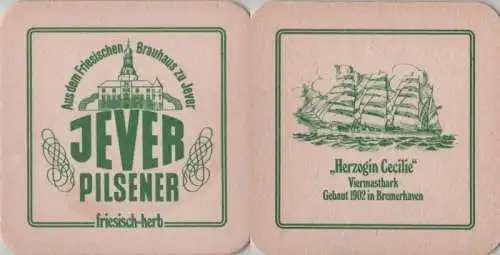 Bierdeckel quadratisch - Jever