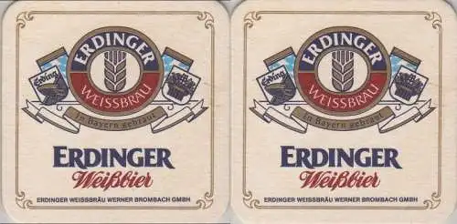 Bierdeckel quadratisch - Erdinger