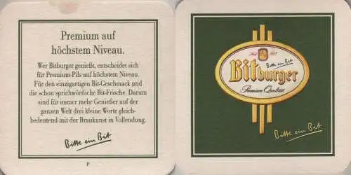 Bierdeckel quadratisch - Bitburger