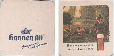 Bierdeckel quadratisch - Hannen - entspannen