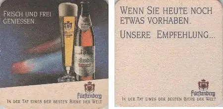 Bierdeckel quadratisch - Fürstenberg - frisch und frei