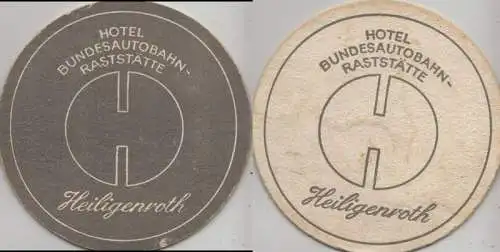 Bierdeckel rund - Gaststätte -Hotel Bundesautobahn Heiligenr