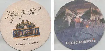 Bierdeckel rund - Feldschlößchen - Schlossgold