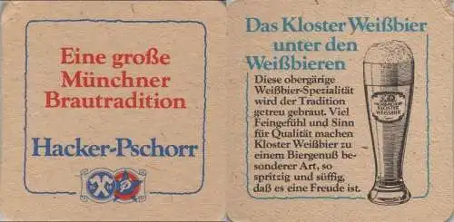 Bierdeckel quadratisch - Hacker-Pschorr