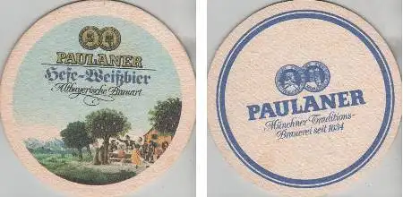 Bierdeckel rund - Paulaner Hefe-Weißbier - altbayerisch