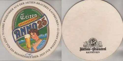 Bierdeckel rund - Aktien-Brauerei, Kaufbeuren