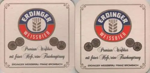 Bierdeckel quadratisch - Erdinger