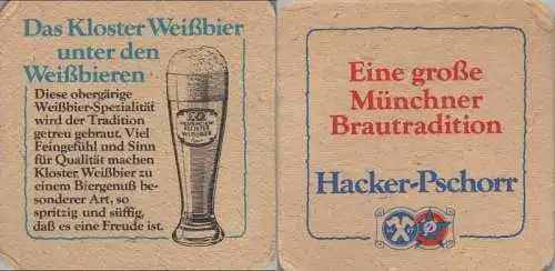 Bierdeckel quadratisch - Hacker-Pschorr