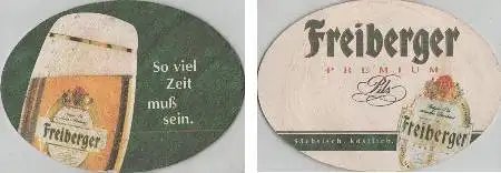 Bierdeckel oval - Freiberger Premium - sächsisch