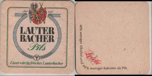 Bierdeckel quadratisch - Lauterbacher