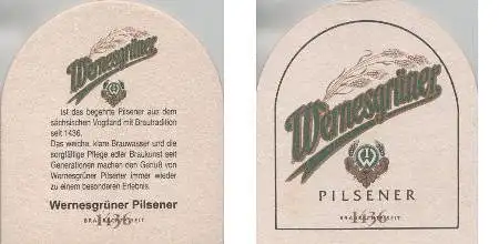 Bierdeckel Sonderform - Wernesgrüner Pilsener 1436