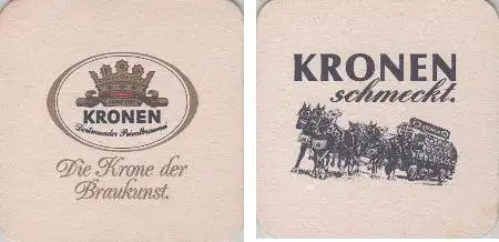 Bierdeckel quadratisch - Kronen schmeckt - Braukunst