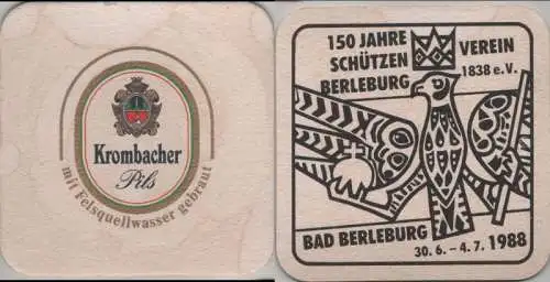 Bierdeckel quadratisch - Krombacher