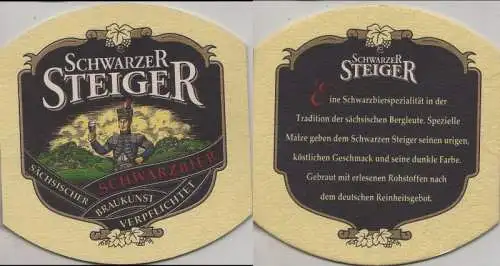 Bierdeckel Sonderform - Schwarzer Steiger