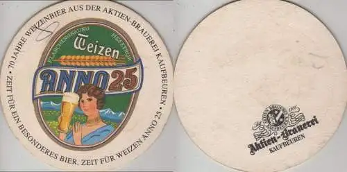 Bierdeckel rund - Aktien-Brauerei, Kaufbeuren