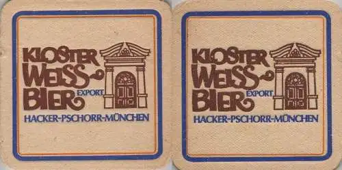 Bierdeckel quadratisch - Hacker-Pschorr Klosterweissbier