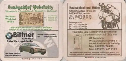 Bierdeckel quadratisch - Werbung