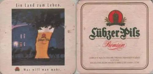 Bierdeckel quadratisch - Lübzer