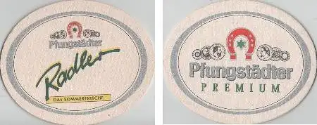 Bierdeckel oval - Pfungstädter Premium und Radler