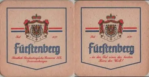 Bierdeckel quadratisch - Fürstenberg