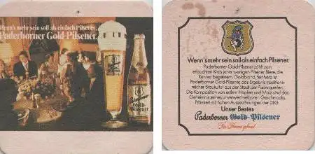 Bierdeckel quadratisch - Paderborner Gold