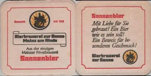 Bierdeckel quadratisch - Sonnenbier