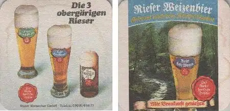 Bierdeckel quadratisch - Rieser Weizenbier