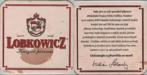 Bierdeckel quadratisch - Lobkowicz