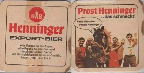 Bierdeckel quadratisch - Henninger