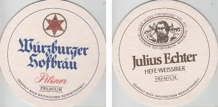 Bierdeckel rund - Würzburger und Julius Echter