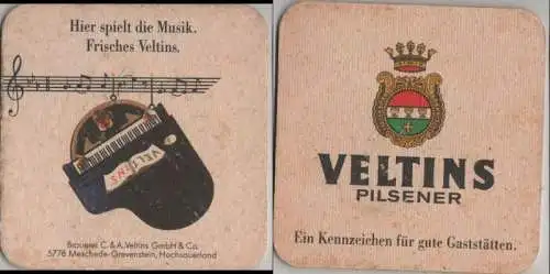 Bierdeckel quadratisch - Veltins