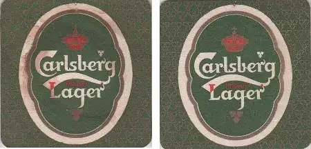 Bierdeckel quadratisch - Carlsberg Lager - mit Nadelloch