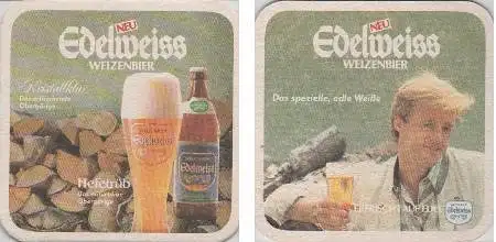 Bierdeckel quadratisch - Edelweiss Weizen - das Spezielle