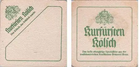 Bierdeckel quadratisch - Kurfürsten - Kölsch - Spezialbier