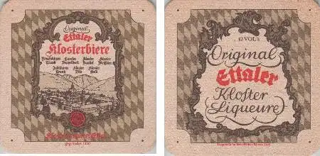 Bierdeckel quadratisch - Ettaler Bier und Liqueure