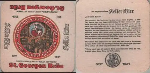 Bierdeckel quadratisch - St. Georgen Bräu, Buttenheim