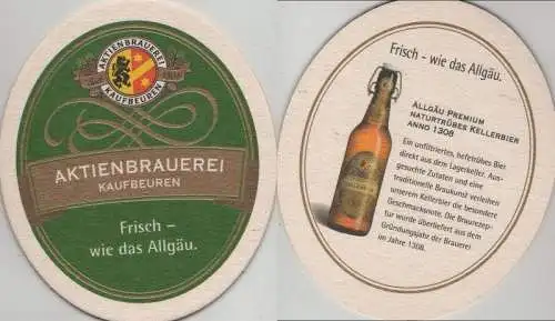 Bierdeckel oval - Aktien-Brauerei, Kaufbeuren