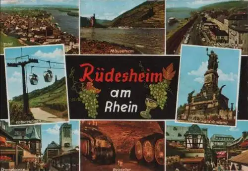 Rüdesheim - 8 Teilbilder - ca. 1970