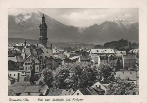 Traunstein - Blick zum Hochfelln und Hochgern - 1957