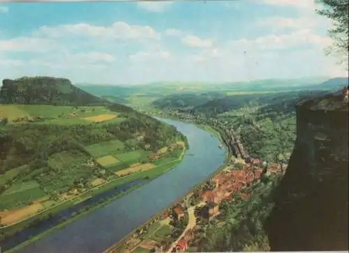 Sächsische Schweiz - Blick auf das Elbtal - 1972