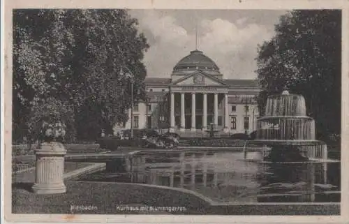 Wiesbaden - Kurhaus mit Blumengarten - 1929