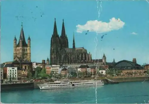 Köln - Rheinufer und Dom - 1972