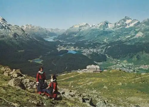 Schweiz - Schweiz - Muottas Muragl - mit Hotel Muottas Kulm - ca. 1980